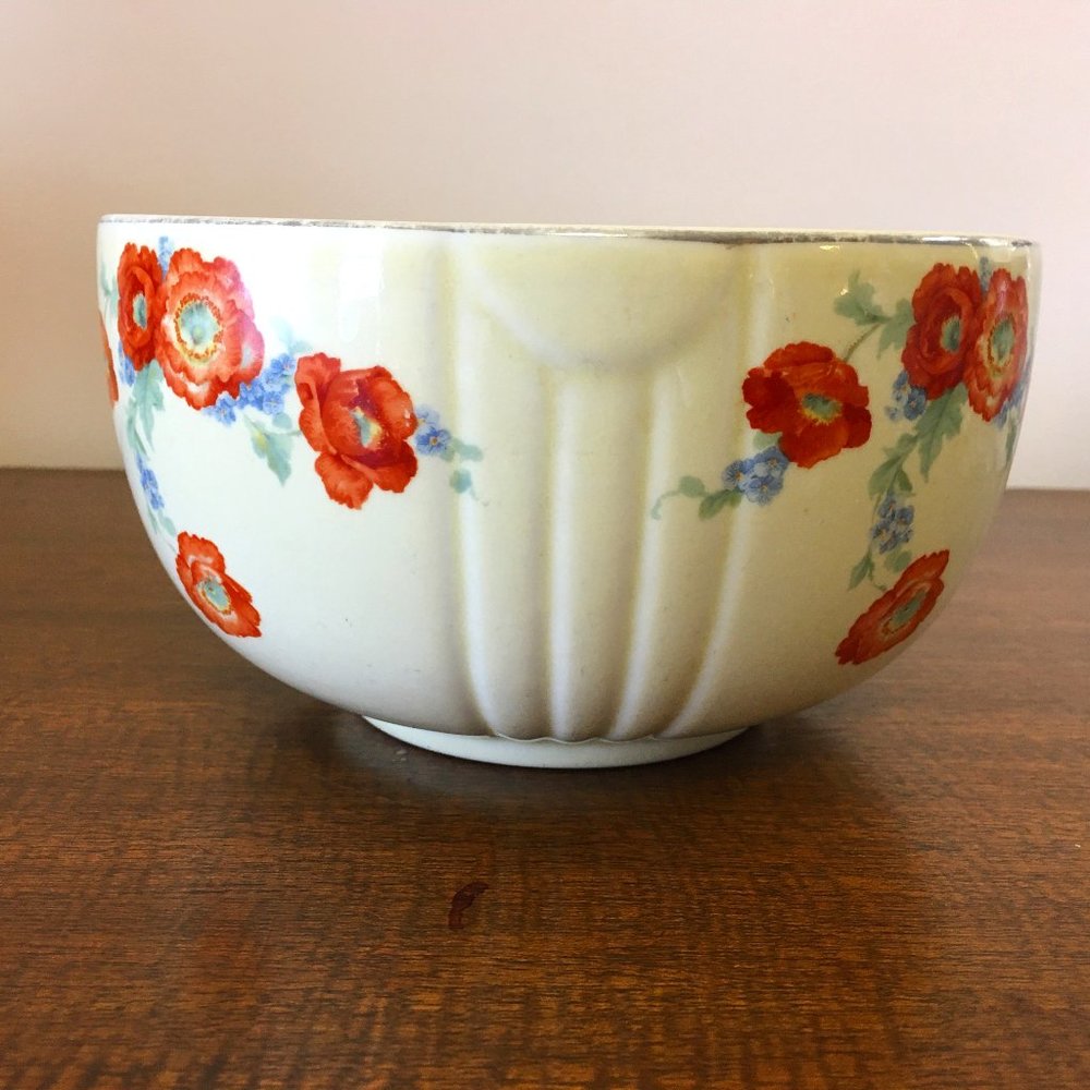 Hall's Superior Quality Kitchenware 7.5" Mixing Bowl, Orange Poppy